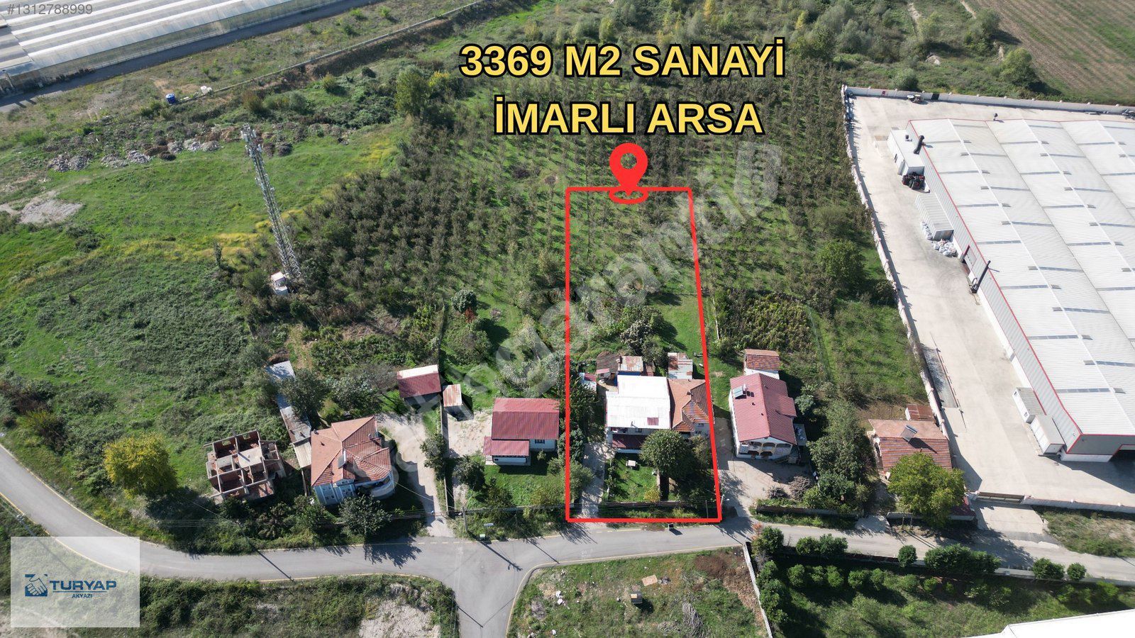TURYAP AKYAZI'dan SATILIK SANAYİ İMARLI ARSA