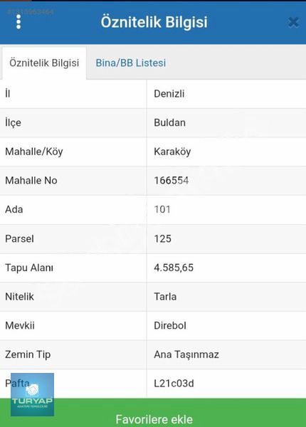 DENİZLİ BULDAN KARAKÖY DE SATILIK TARLA