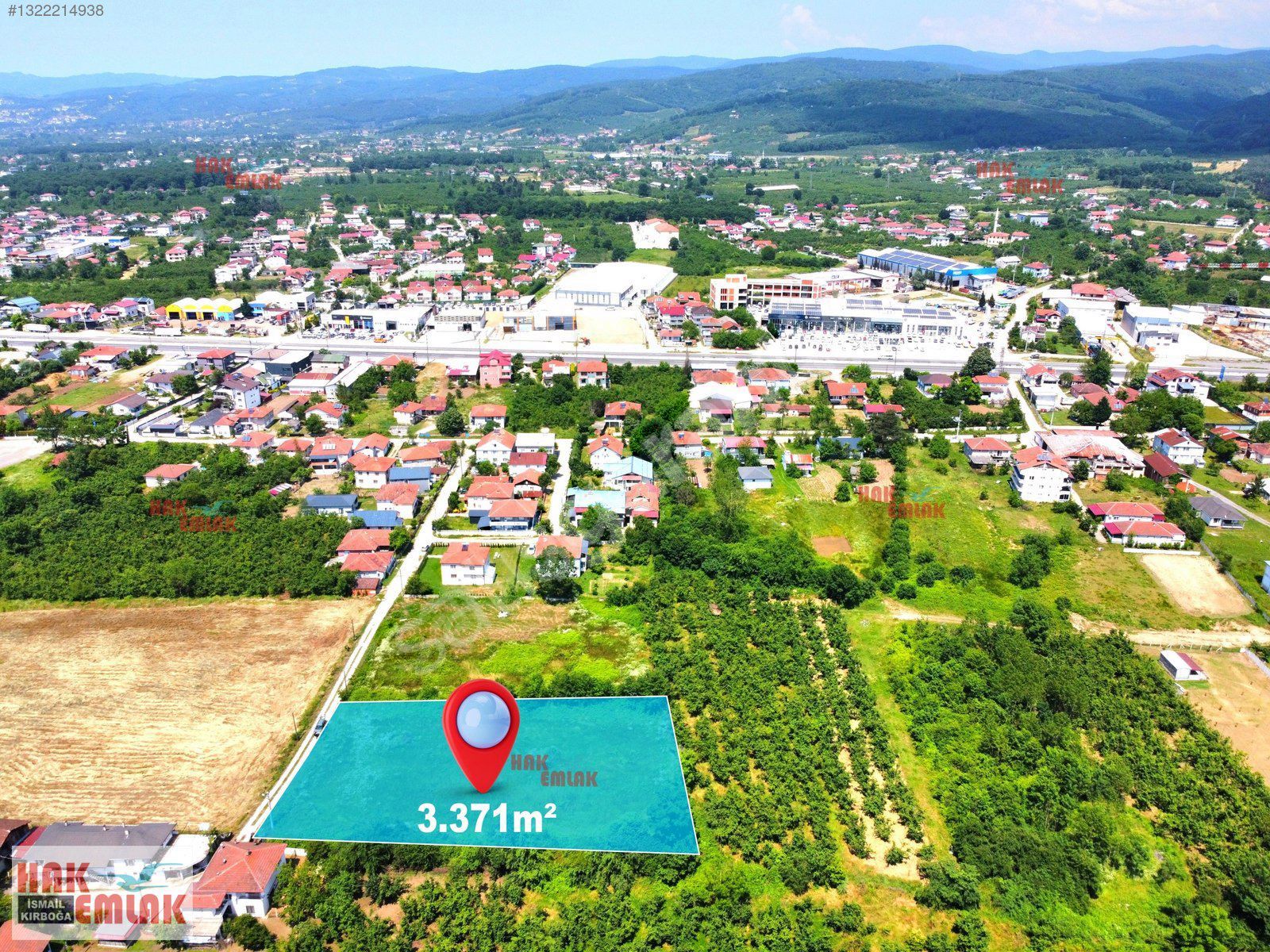 Hak Emlak'tan Kaynaşlı Üçköprüde Yatırımlık Satılık 3.371m² Arsa