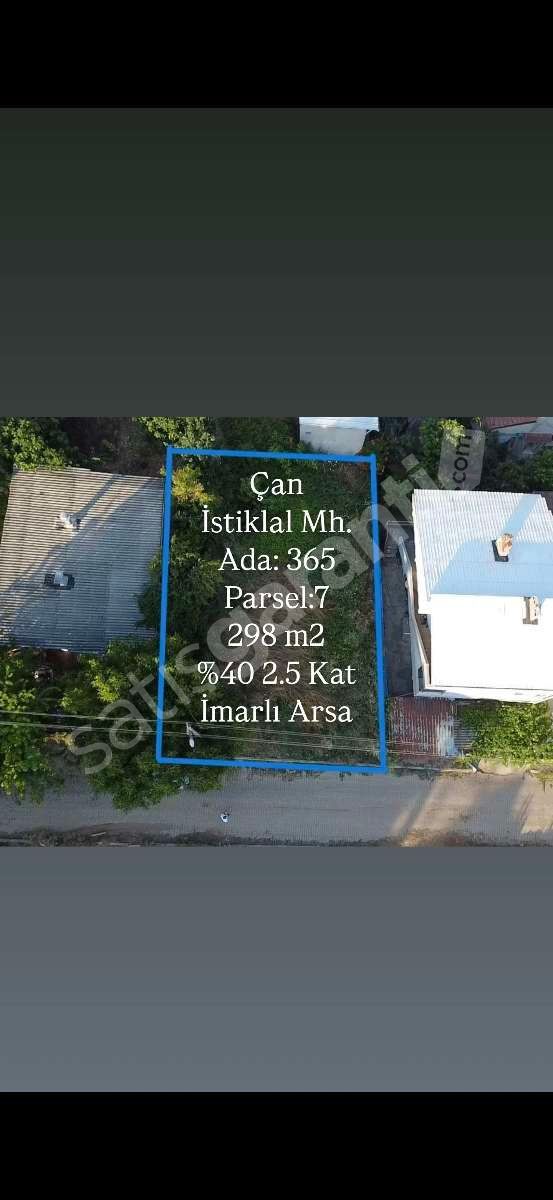 ÇAN MERKEZ İSTİKLAL MH.298 m2 %40 İMARLI SATILIK ARSA