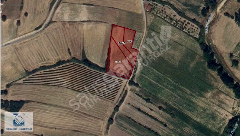 KIRKLARELİ MERKEZ BAYRAMDERE KÖYÜNDE 4849 m2 ÜÇ ARSA