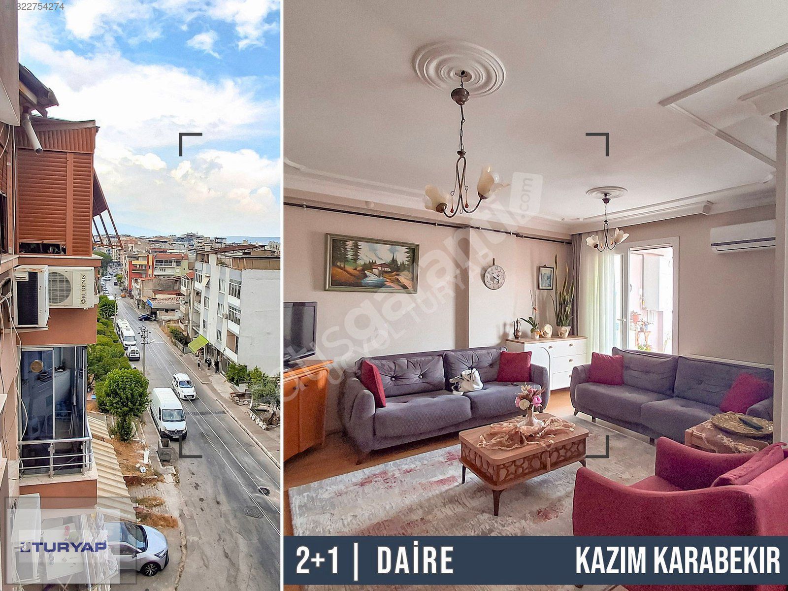 π | +KREDİYE UYGUN, KAZIM KARABEKİR, 2+1, MERKEZİ KONUM | TURYAP