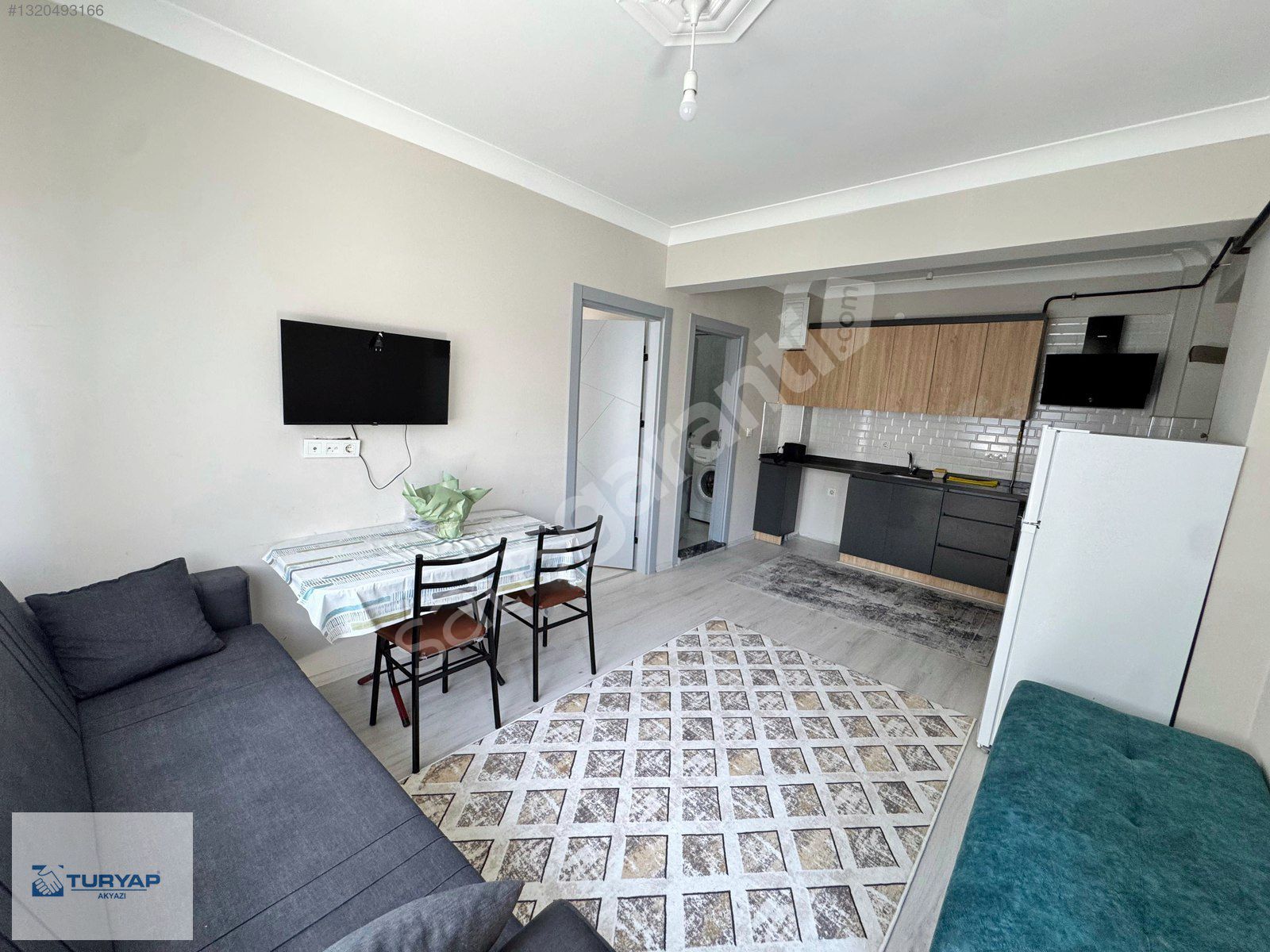 TURYAP AKYAZI'dan SGM KARŞISI SATILIK FULL EŞYALI 1+1 DAİRE