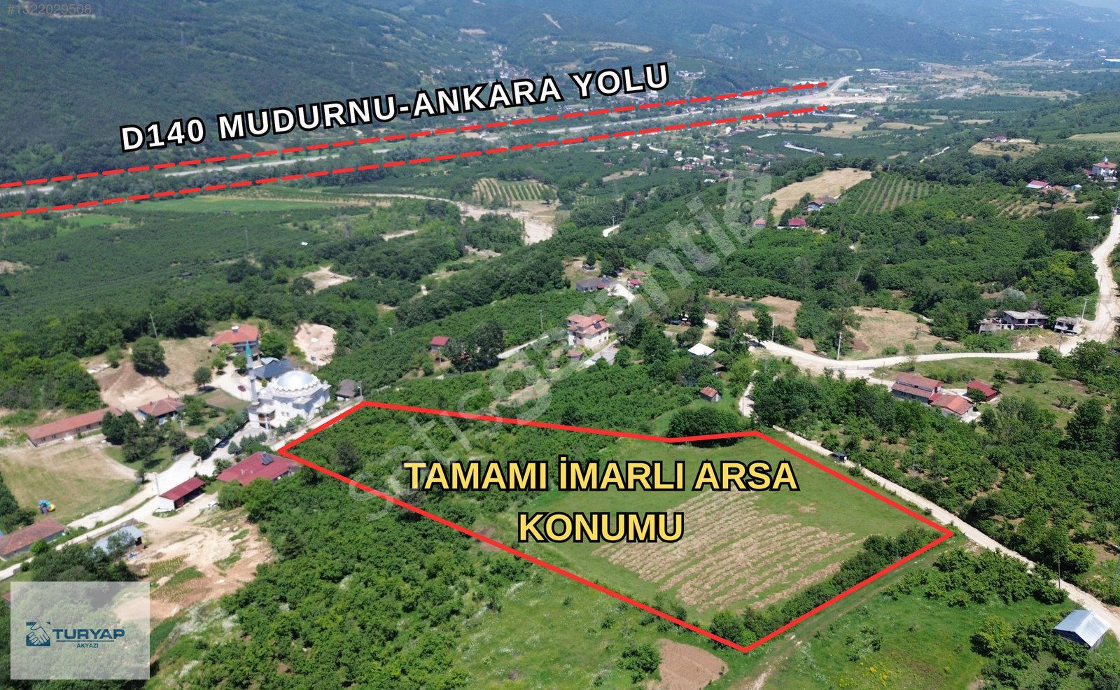 TURYAP AKYAZI'DAN SATILIK 8450 M2 İMARLI ARSA